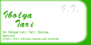 ibolya tari business card